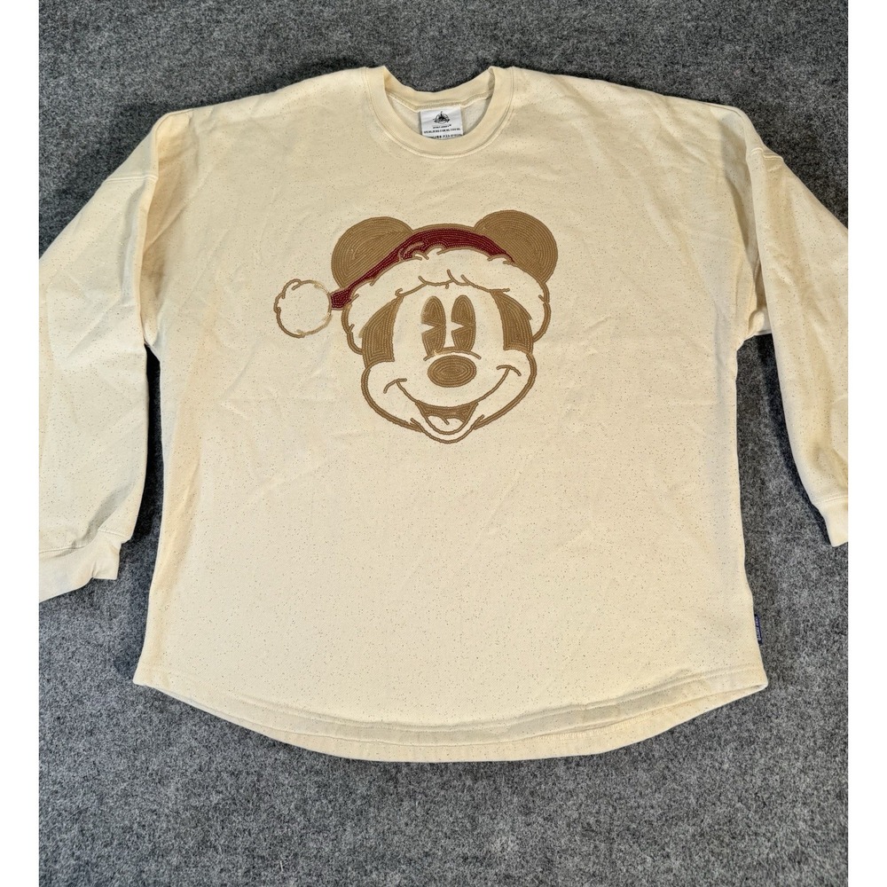 2022 Disney Parks Mickey Walt Disney World Sequined Holiday Spirit Jersey XL